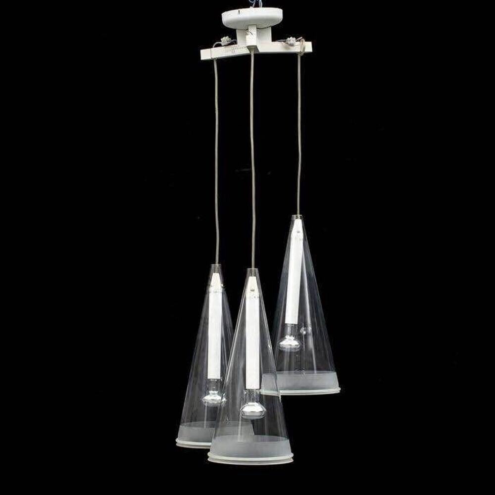 Flos Fucsia 3 glass suspension Light Pendants fixture by Achille Castiglioni